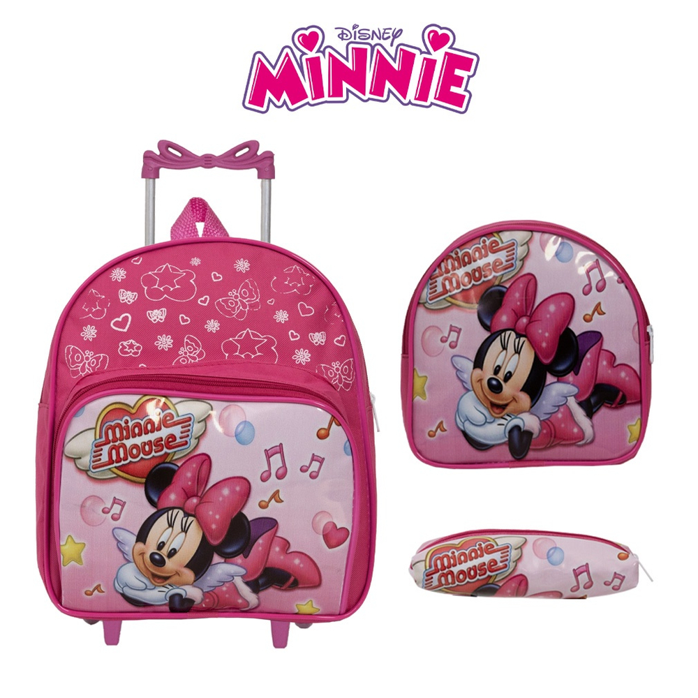 Mochila Escolar Pequena Minnie Com Lancheira T rmica Creche em