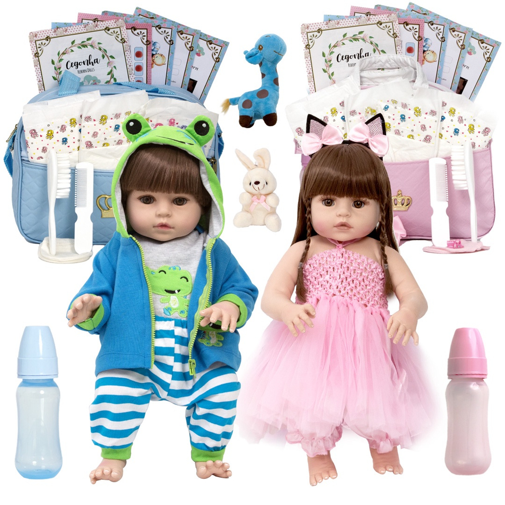 Bebe Reborn Boneca Real 100% Silicone Girafinha Pode Banho no Shoptime