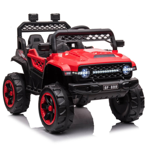 Carrinho Infantil Passeio Trator Elétrico Massey Ferguson 6V - Com Caçamba  - Biemme - Vermelho