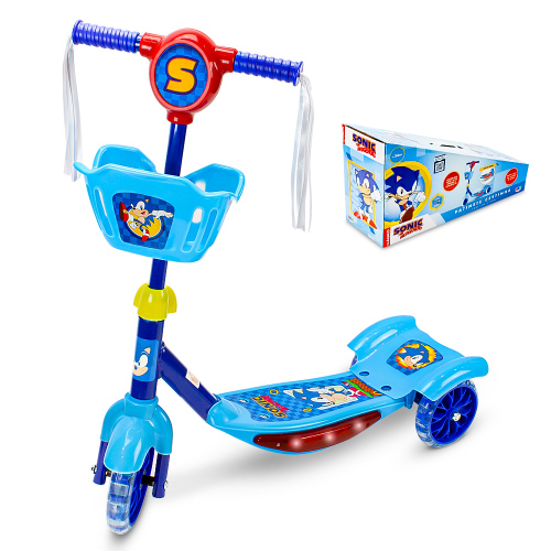 Patinete do Jogo Sonic Infantil Meninos de Duas Rodas Azul - Toys