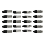 Kit 20 Conectores Xlr 10 Plug Macho + 10 Plug Fêmea 3 Polos Wireconex WC-1013 WC-1003