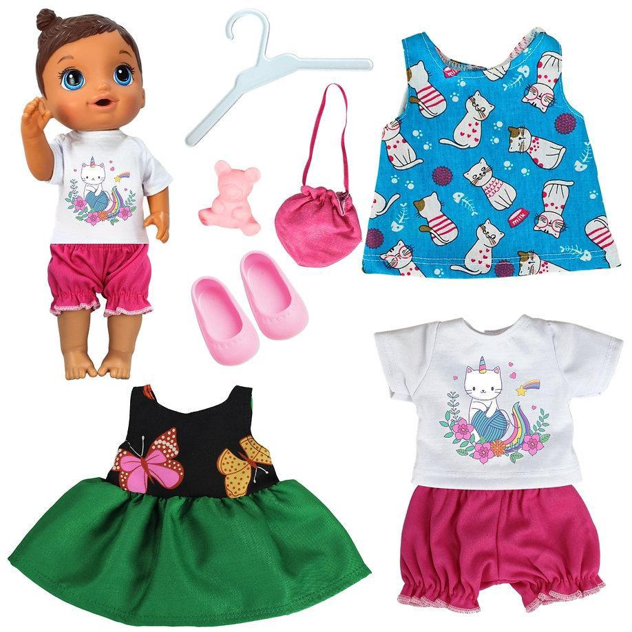 Roupa boneca Baby Alive e similares Conjunto gatinho