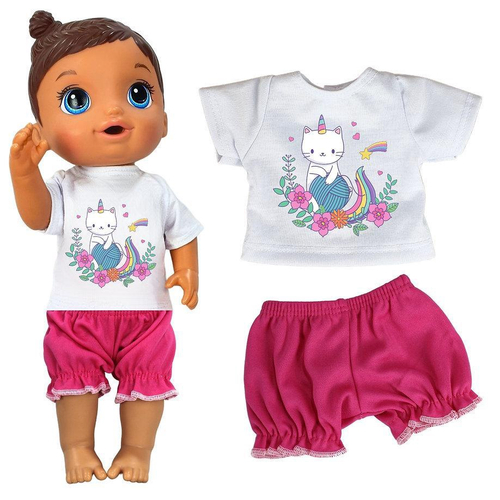 Roupa boneca Baby Alive e similares Conjunto gatinho