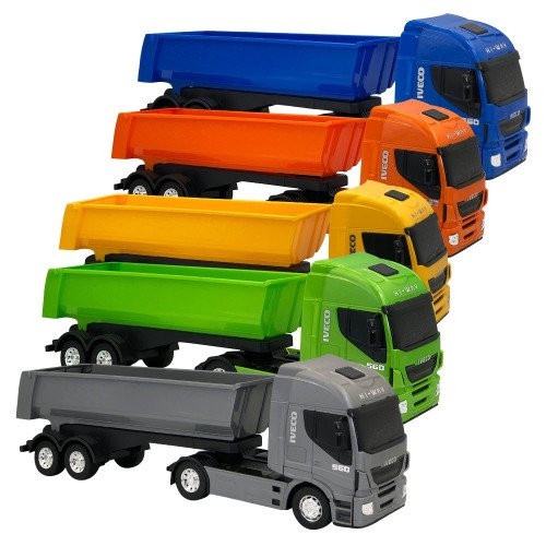 Caminhão De Brinquedo Carreta Caçamba Iveco Hi Way Miniatura - R$ 62