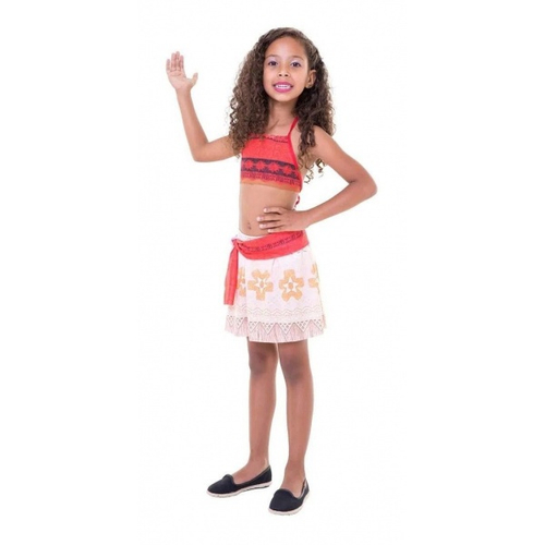 Roupa fantasia para crianças moana serve De 2 a 8 anos. em