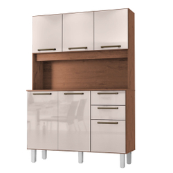 Armário de Cozinha Completa Compacta 6 Portas 2 Gavetas 1,20m Pop Nature / Off White Zanzini é boa?