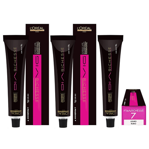 Kit 3 Coloração Diarichesse 7 Louro + Mini OX 15vol – LOréal