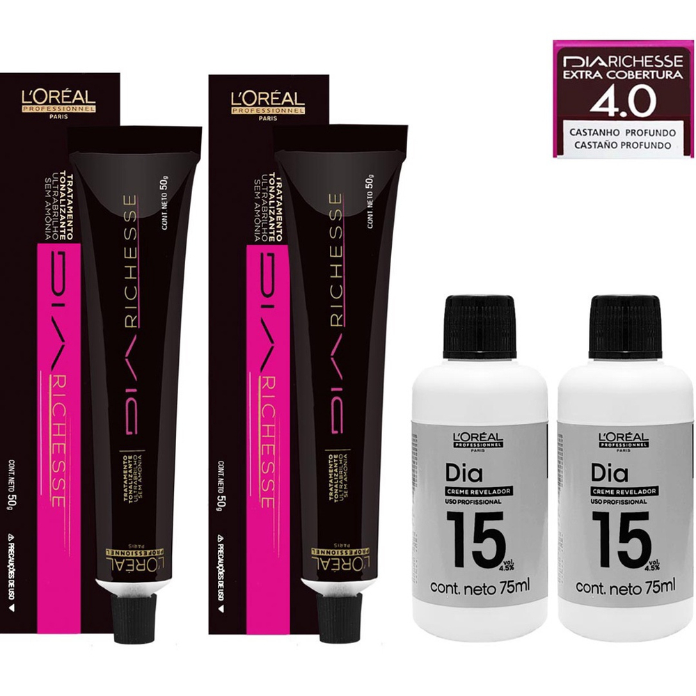 Tonalizante L'Oréal Professionnel Diarichesse 4.0 Castanho Profundo 50 g