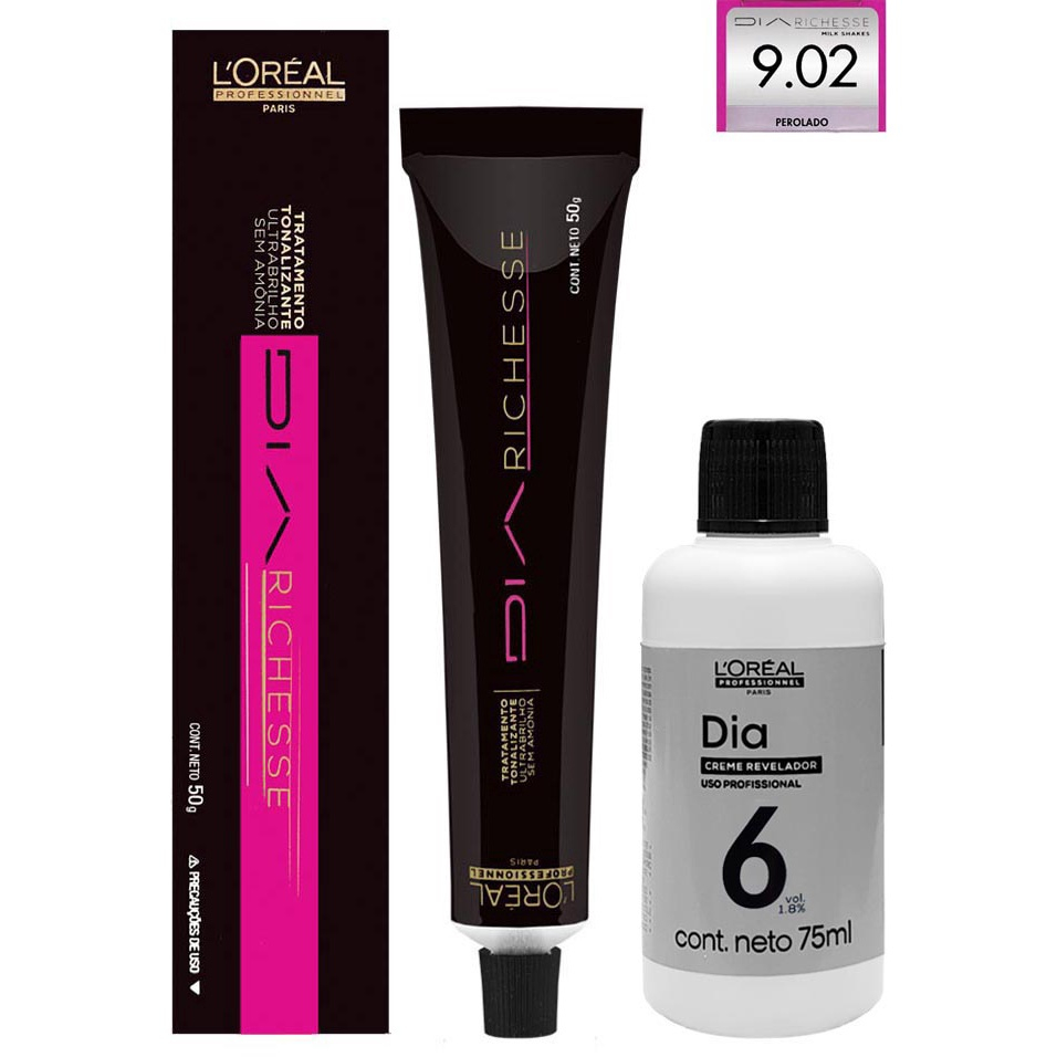 Loreal Kit Dia Richesse c/2 Tonalizantes 6.0 Castanho Claro Profundo 50g +  2 Rev. 15v em Promoção na Americanas