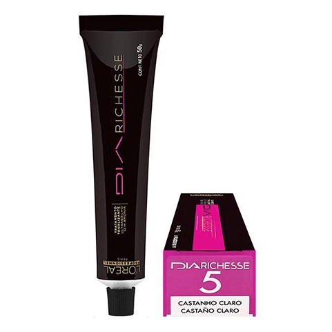 Tonalizante L'Oréal Richesse 5 Castanho Claro 50g - Doce Beleza