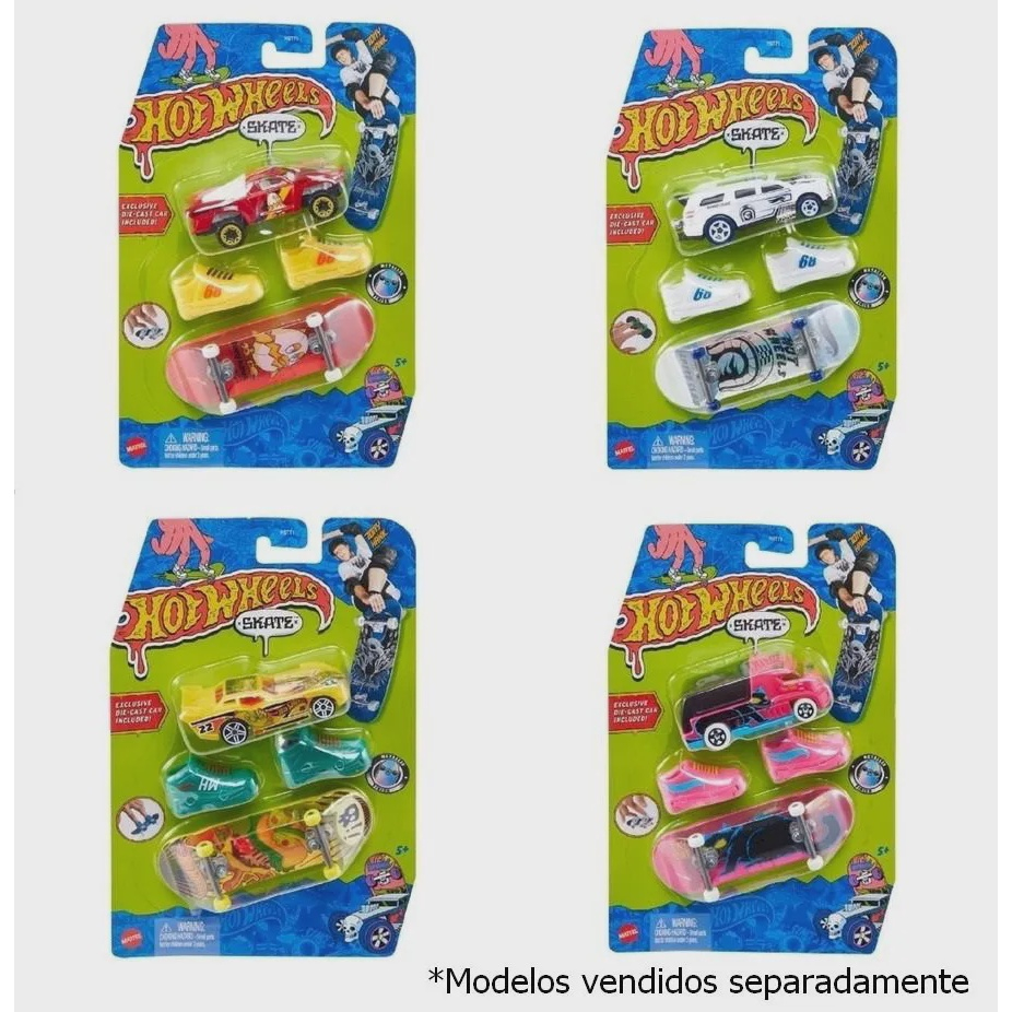 Hot Wheels - Skate De Dedo Com Tênis E Carro Básico em Promoção na  Americanas