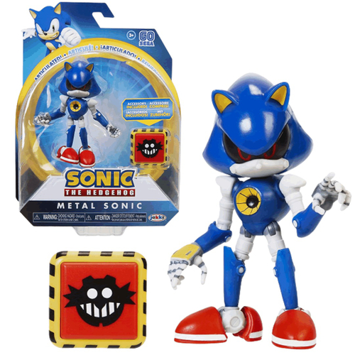 Coleção Boneco Action Figure Metal Sonic The Hedgehog 16cm Somic