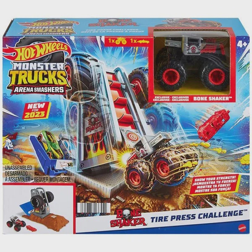 Hot Wheels Pista Downhill Race Go com Carrinhos de Brinquedos Monster Trucks  