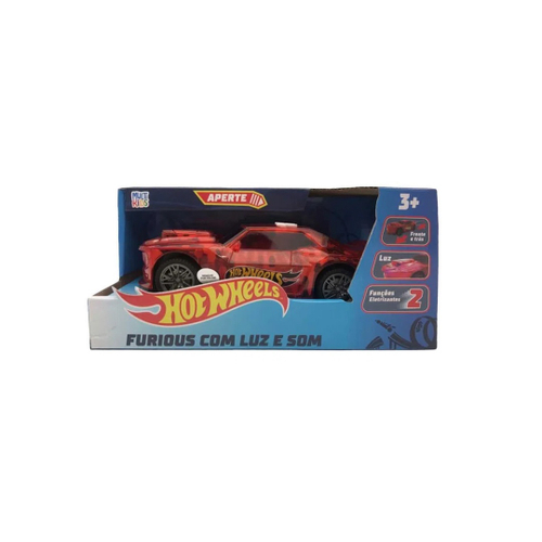 Carro Hot Wheels com Chave Lançador Azul - Fun Divirta-se