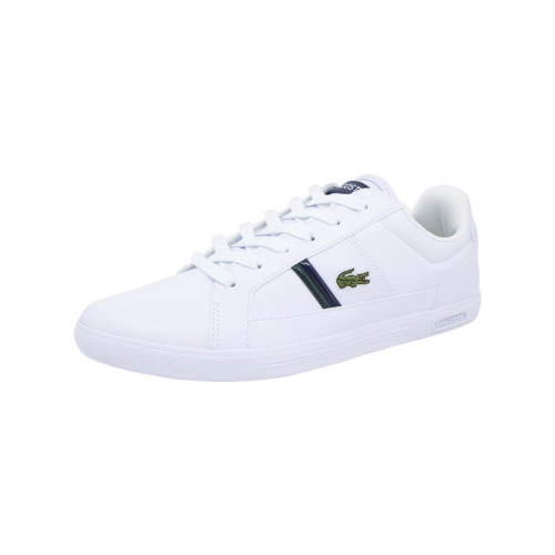 Lacoste Tênis infantil Game Advance em couro - Branco+Verde