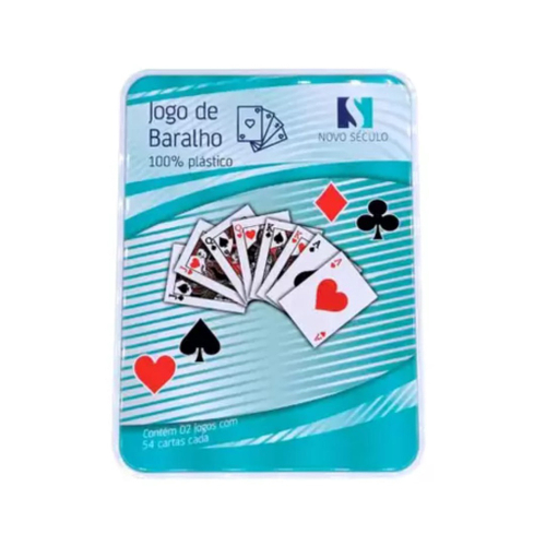 Jogo de cartas baralho na lata 2 jogos 54 cartas cada import