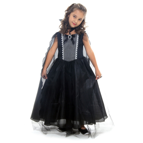 Fantasia VampirA Menina Drácula Infantil Halloween