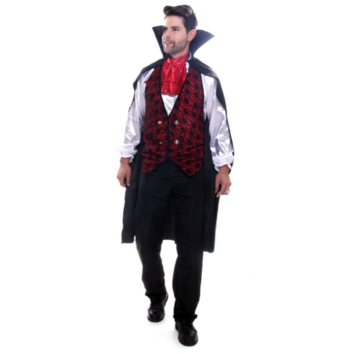 Fantasia Vampiro Drácula Halloween Masculina Luxo C/ Capa - 7