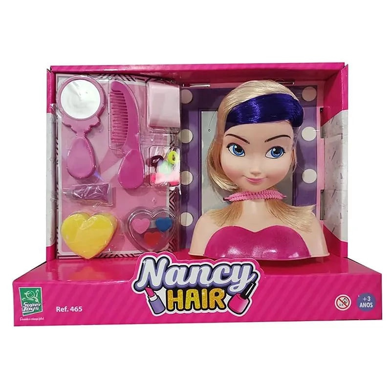 Boneca Nancy Hair Para Pentear E Maquiar – SUPER TOYS – Maior Loja