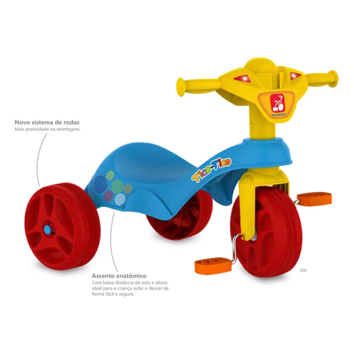 Triciclo Infantil Bandeirante Tico Tico - Azul em Promoção na Americanas