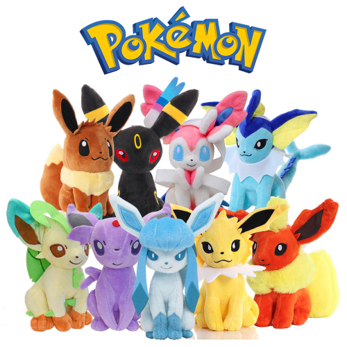 Eevee + Evolução Espeon Pokémon Pelúcia Kit Com 2 Pelúcias