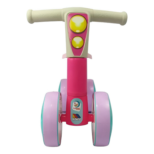 Bicicleta De Equilíbrio 4 Rodas Sem Pedal Totokross Rosa