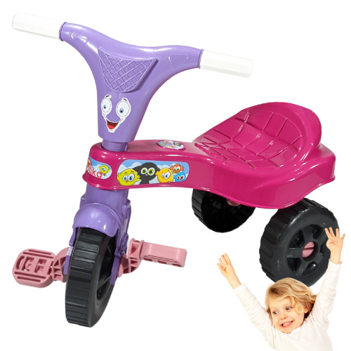 Triciclo Infantil Motoca Velotrol Menino Menina Motoquinha Bicicletinha Com  Cestinha Velocipede Motinha Kids Para Criança de 18 Meses 1 Ano 2 Anos 3