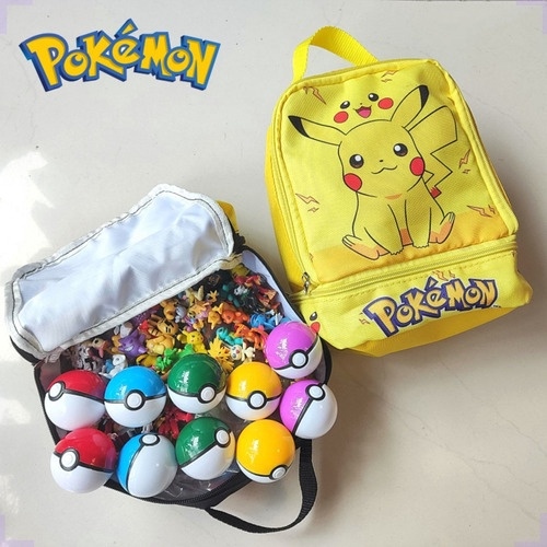 Bag e mini mochila Pokemon Pikachu tipo eletrico desenho geek anime