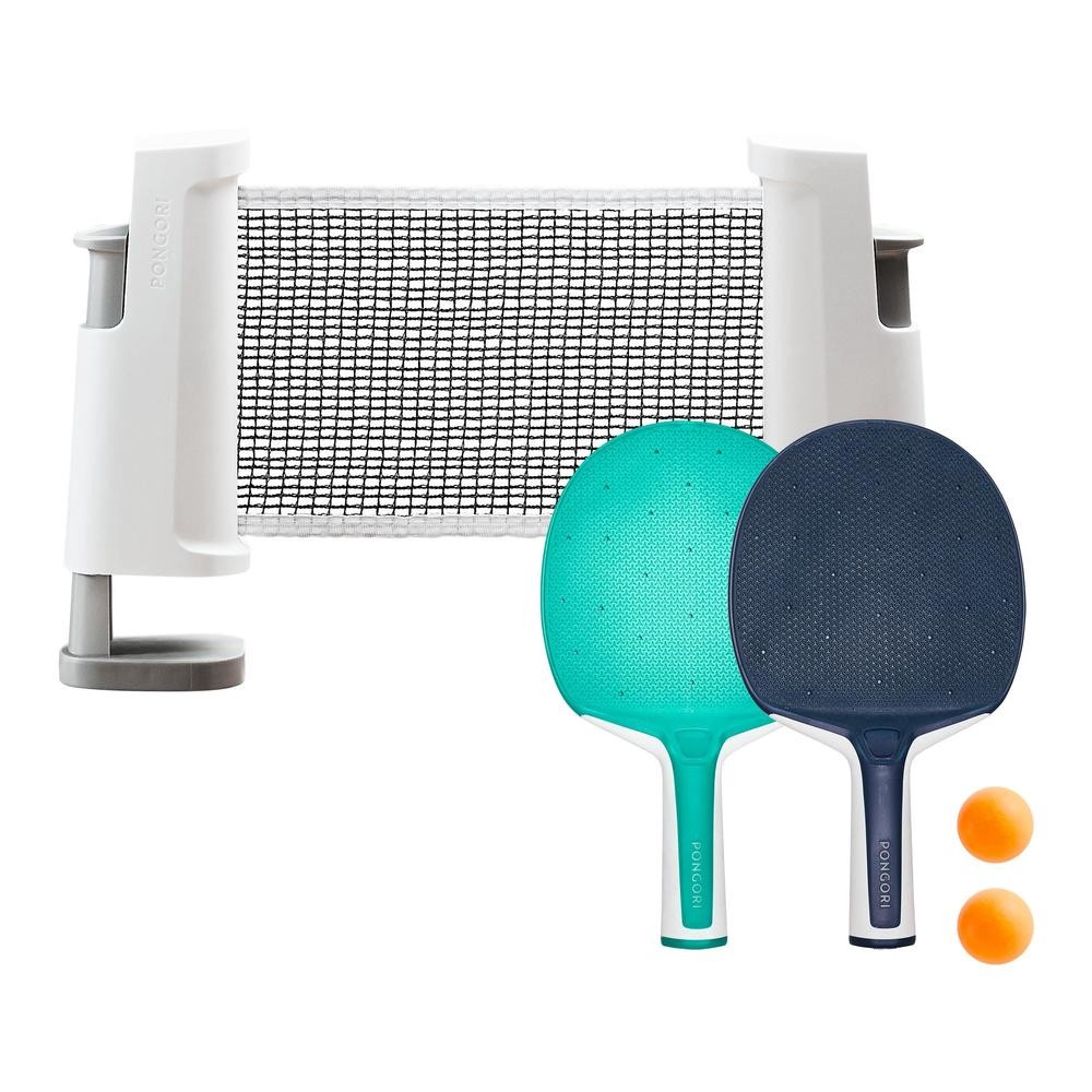 Kit Rede Ping Pong Rollnet com 2 Raquetes + 3 Bolas Pongori na