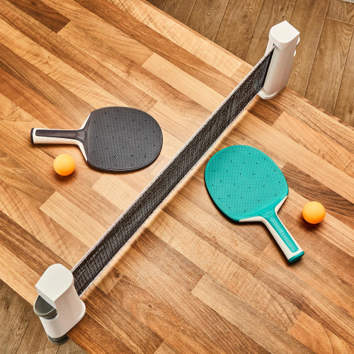 Kit Rede Ping Pong Rollnet com 2 Raquetes + 3 Bolas Pongori na