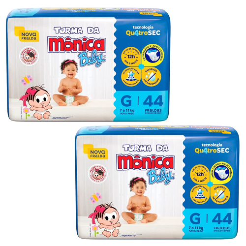 Fralda Pom Pom Clássica Mega G com 44 Unidades