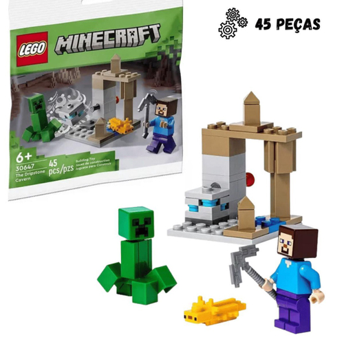 Boneco Minifigure Blocos De Montar Alex Minecraft no Shoptime