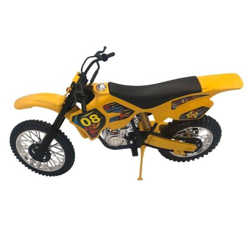 Bike Moto Cross Amarela Aro 16, Uni Toys, 1173 