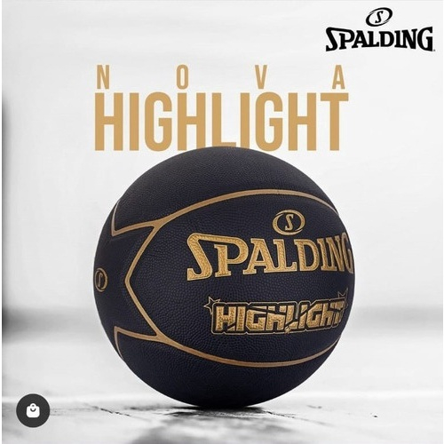 Bola de Basquete Spalding nba Preta e Dourada Highlight em Promoção na  Americanas