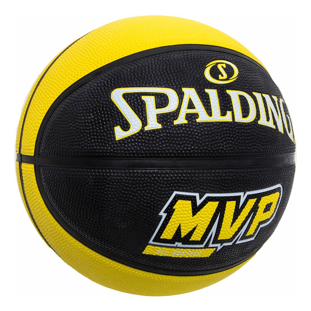 Bola de Basquete Spalding MVP Tam 7 Amarela e Preta 