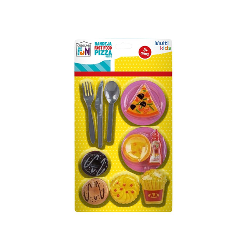 Kit Comidinhas De Brinquedo Bolo + Pizza Da Barbie Cotiplas