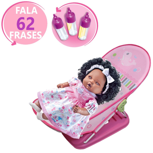 Boneca Collezione Angelina Negra Milk Brinquedos - Lojas Tem