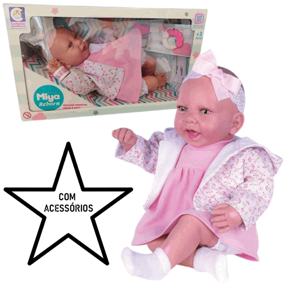 BONECA MIYA REBORN MENINO - COTIPLAS