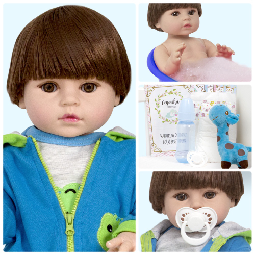 Boneco Bebê Reborn Menino 100% Silicone Principe Acessórios em Promoção na  Americanas