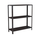 Estante Aço 3 Prateleiras Livros Cozinha Quarto EAF007 Preto