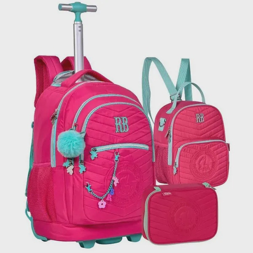 Mochila Rodinha Kit Escolar Infantil 3 Pçs Dr3502Kt em Promoção na  Americanas