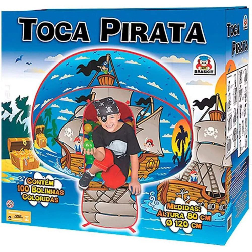 Barraca Infantil Toca Do Pirata Com 100 Bolinhas Braskit