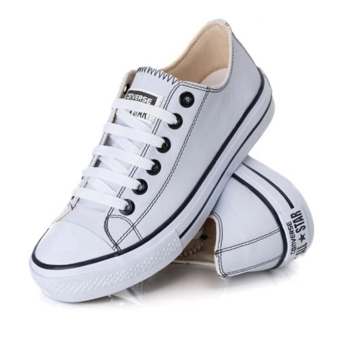 Tênis Feminino All Estrela Star Preto Chuck Taylor Lift Cano Baixo