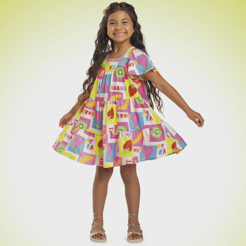 Vestido infantil discount tam 10