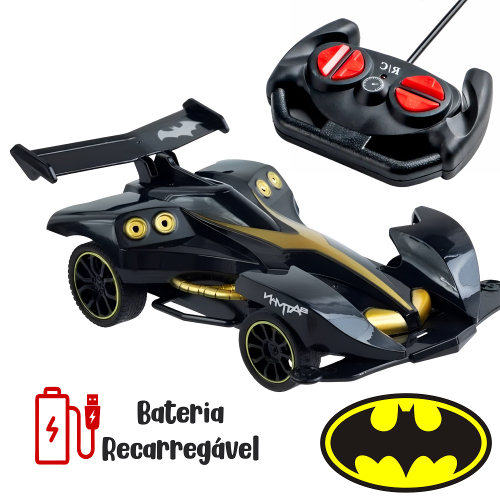 Carrinho Controle Remoto Candide Batman Destemido 7 Funções