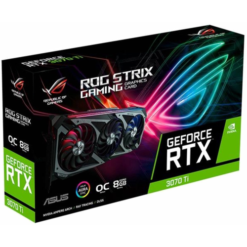 Placa de vídeo asus rog strix nvidia geforce rtx 3070 ti oc 8GB GDDR6X