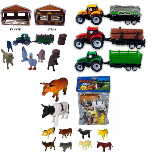 Trator Com Carreta Transporta Toras Brinquedo Da Fazenda em Promoção na  Americanas