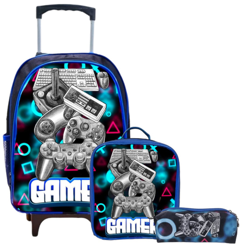 Kit Mochila Infantil Menino Game Roblox Rodinha Passeio G em Promoção na  Americanas