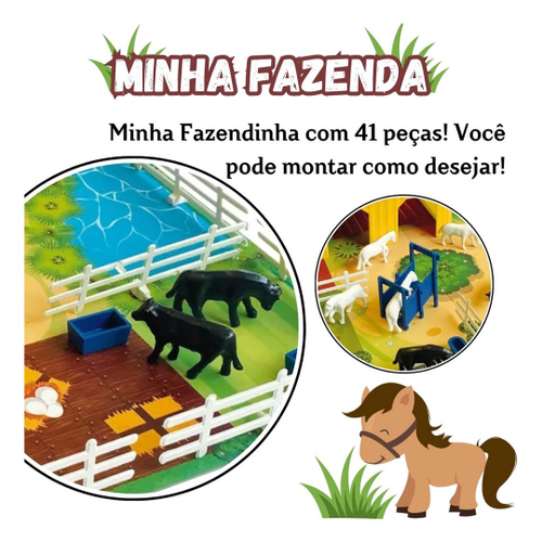 Brinquedo Minha Fazenda Jogo de Montar 41 Peças Com Animais - Nig  Brinquedos na Americanas Empresas