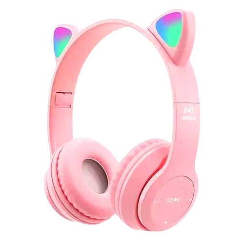 Fone de Gatinho Headphone Bluetooth Orelhas de Gato com LED XTrad LC-831